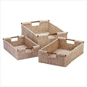 Woven Corn Husk Nesting Basket Set