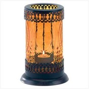 Standing Amber Glass Lantern