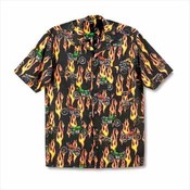 Motorcycle Print Camp Shirt