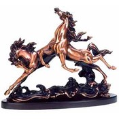 Horses At Seaside Statue