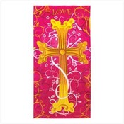 Floral Cross Beach Towel