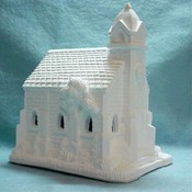Unfinished Plaster Village Church Wholesale Bulk