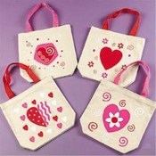 Heart Canvas Tote Bags