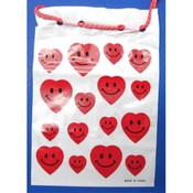Smile Face Heart Drawstring Goody Bag