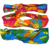 Cotton Hibiscus Print Headbands