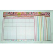 Floral Stripe Calendar with Memo Pad