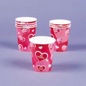 Valentine Conversation Heart Paper Cups