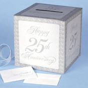 Cardboard 25th Anniversary Card Boxes
