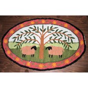 Sheep Cotton Hooked Rug