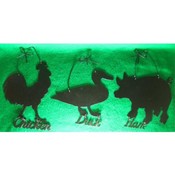 Metal Laser Cut Farm Animals (3pc)
