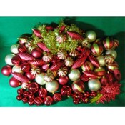 Red and Gold Tree Ornament Assortment