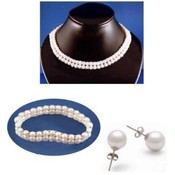 Freshwater Cultured White Pearls Set