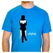 Twill Co "Unplug" Design Graphic T Shirt- Mens Medium