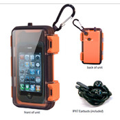Clear Panel Audio Case in Orange
