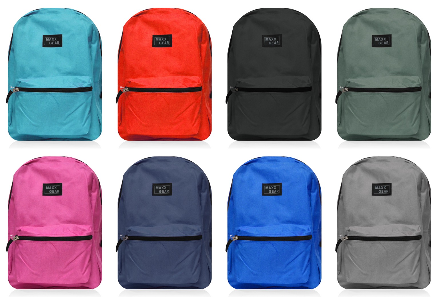Wholesale 18" Maxx Gear Basic Backpack 8 Assorted Colors