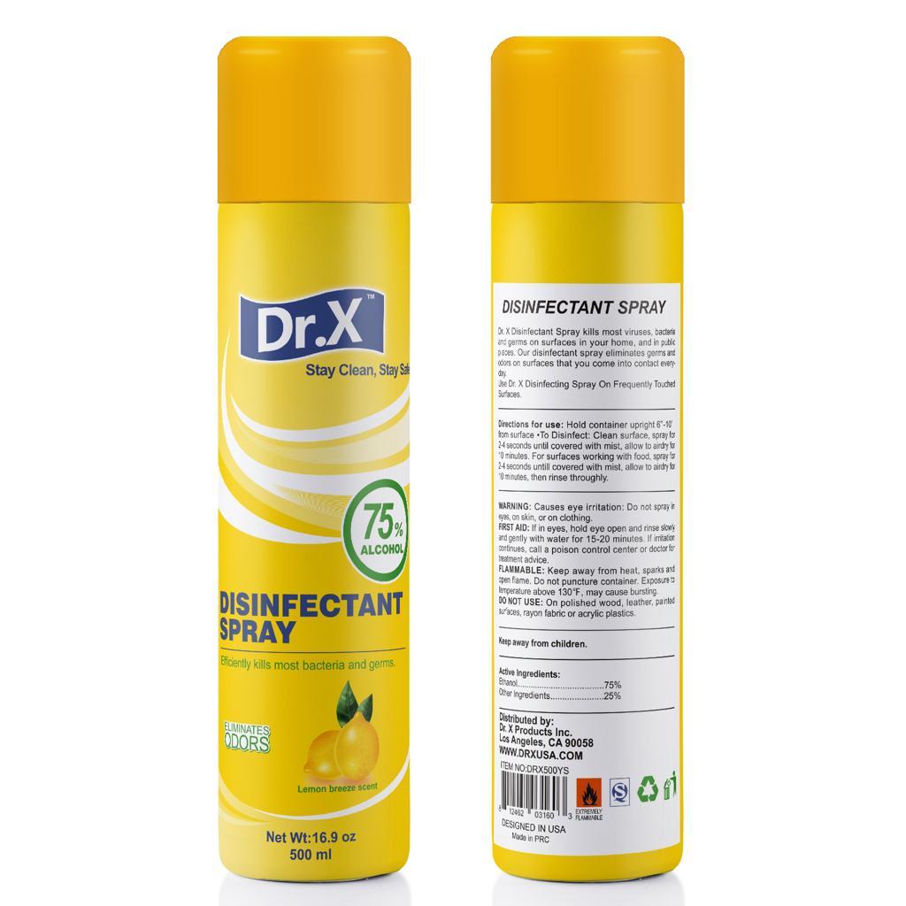 Wholesale Lemon Breeze Disinfectant Spray, 75 Alcohol, 16.9 oz.