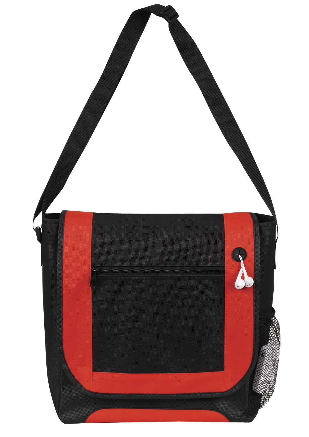 Wholesale Messenger Bags Black w/Red, 12" DollarDays