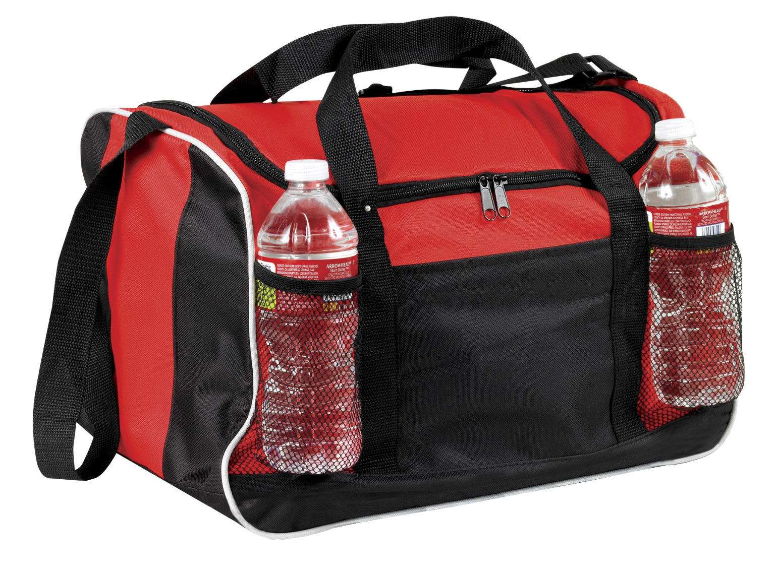 Wholesale Gym Locker Duffel Bags Red w/Black, 17" DollarDays