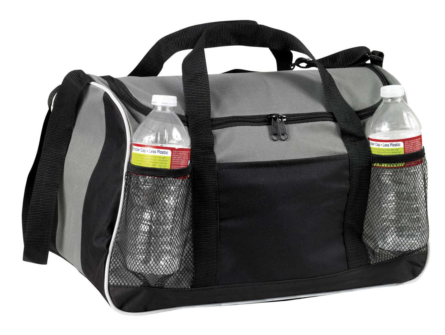 Wholesale Gym Locker Duffel Bags Grey w/Black, 17" DollarDays