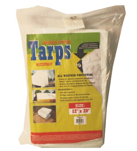 Wholesale White Tarps 12" x 20" (SKU 2329718) DollarDays