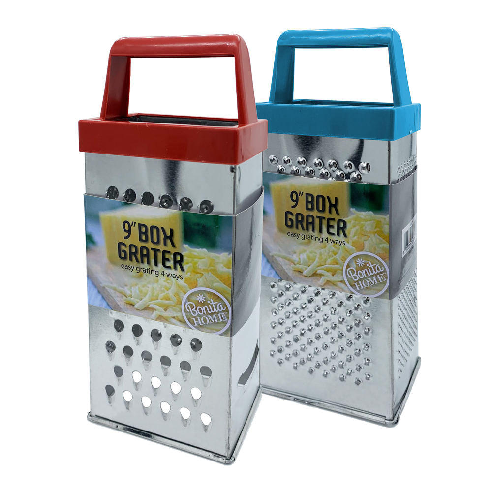 Wholesale 4 Sided Cheese Grater 2 Colors, 9"