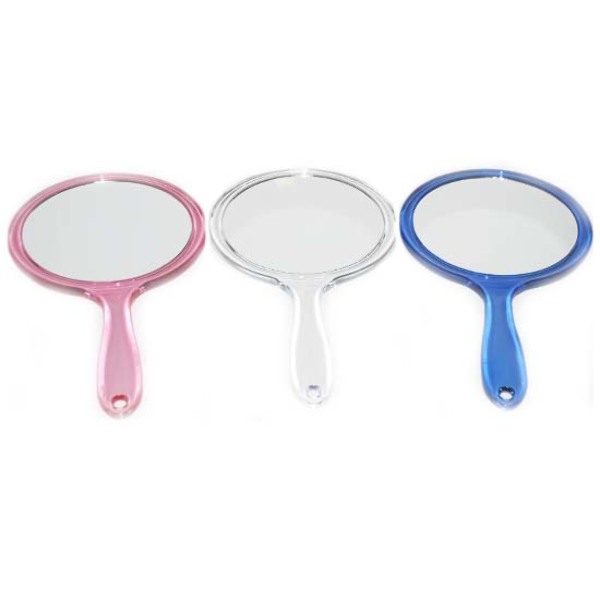 Wholesale Hand Mirror Assorted Colors, DoubleSided, Magnifying