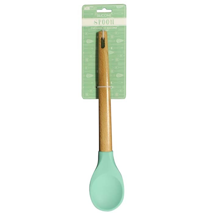 Wholesale Silicone Spoons 12", Aqua