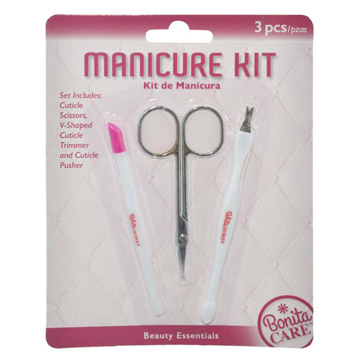 Wholesale Manicure Sets 3 Pieces, Sliver, White