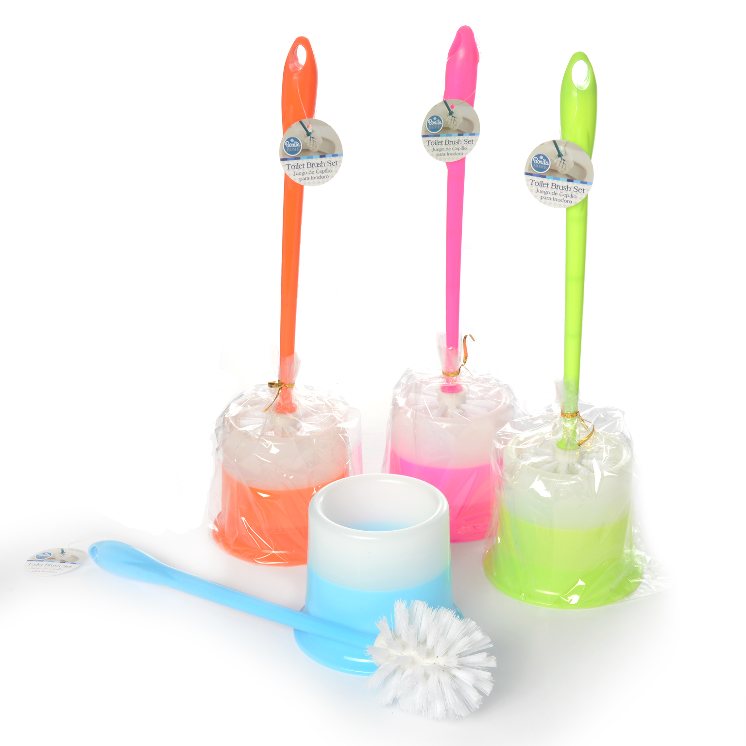Wholesale Plastic Toilet Brush Set 4 Colors (SKU 2324425