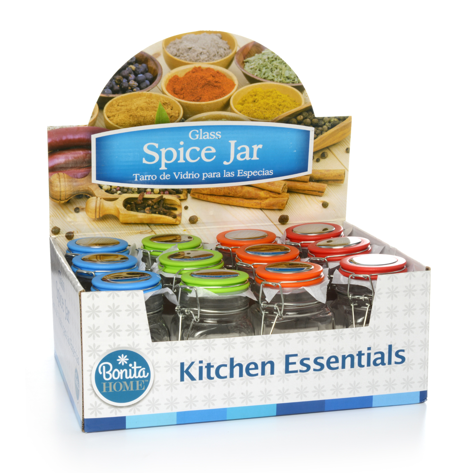 Wholesale Glass Spice Jar with Lid Assorted DollarDays