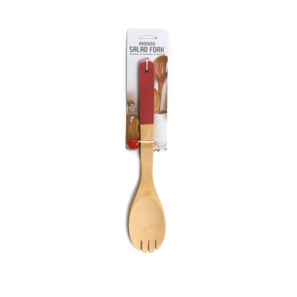 Wholesale Bamboo Forks Red Handle