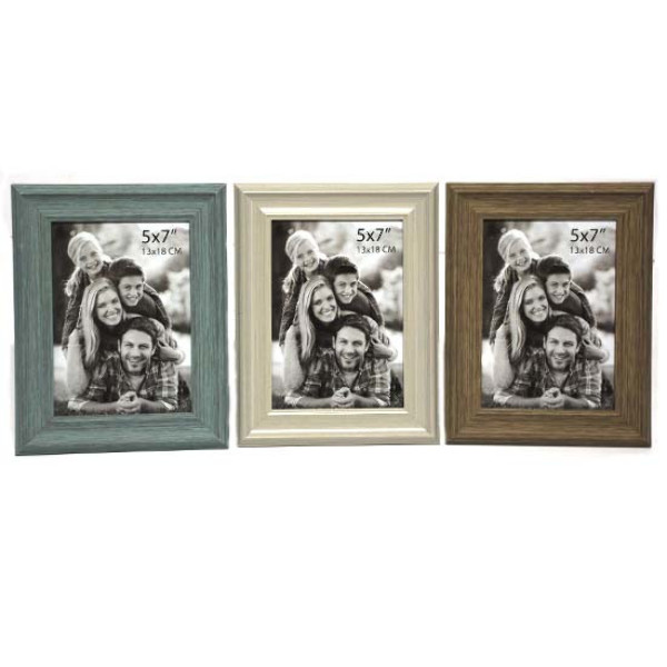 Wholesale Plastic Photo Frame 5" x 7" Brown/Beige/Green