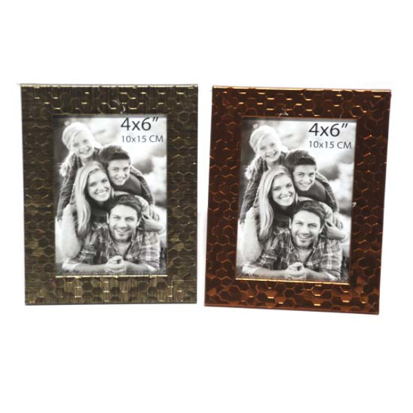 Wholesale Plastic Photo Frame 4" x 6" Gold/Copper DollarDays