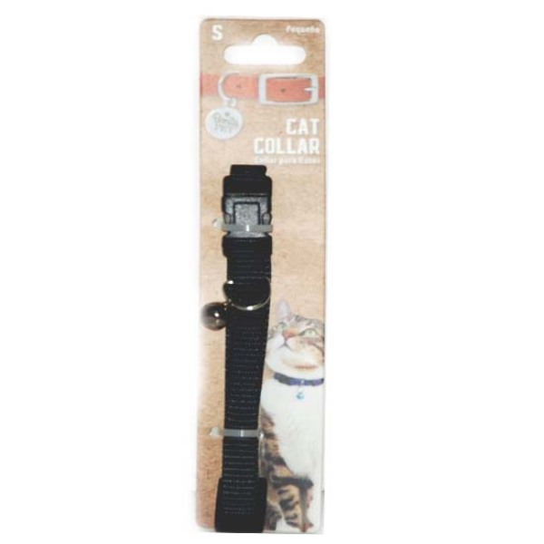 Wholesale Cat Collars Nylon, Black, 0.9" x 6"