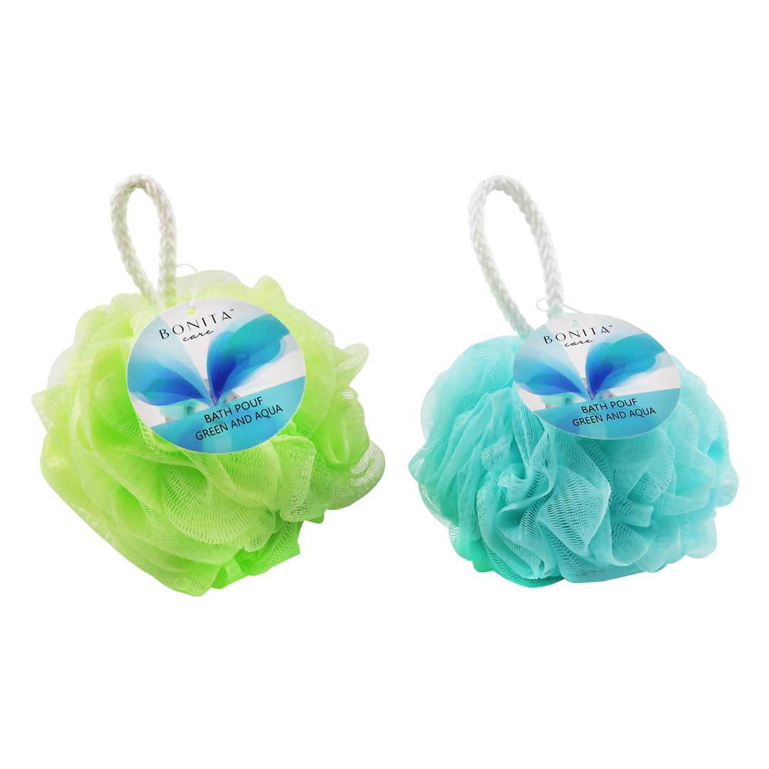 Wholesale Bath Loofah 6.5" x 5", Green, Blue, Soft