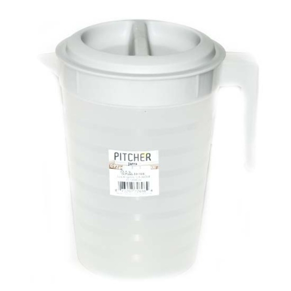 Wholesale Plastic Pitcher With Gray Lid 3.5L DollarDays