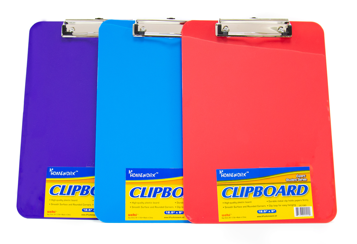 Wholesale Plastic Clipboard 12.5" x 9" (SKU 1882643) DollarDays