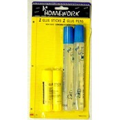 Combo Glue Stick + Clear Squeeze Tube-4pk