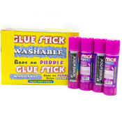 Glue Stick - .28 oz - goes on Purple - Dries clear