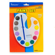 Water Color Paint Set - 12 asst.colors+brush