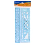 2 Piece Ruler &amp; Stencil Set - 12"