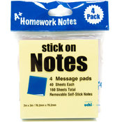 A+Homework Stick On Notes - 160 sheets