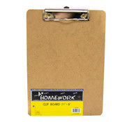 Hardboard Clipboard - 8" x 11" - Metal Clip