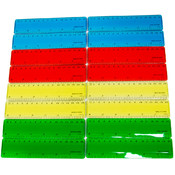 Plastic Rulers- Assorted Colors- Boxed