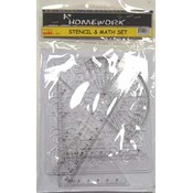 Stencil and Math Set - 6 piece asst.tools