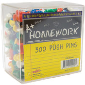 Push Pins - Asst. Colors - 300 Count