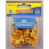 Gold colored Thumb Tacks - 120 ct.