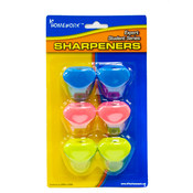 Pencil Sharpeners - Heart design- 6 pack