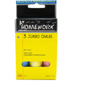Assorted Colored Jumbo Chalk - 3 pack