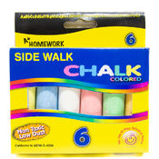 Assorted Colored Jumbo Chalk - 6 pack